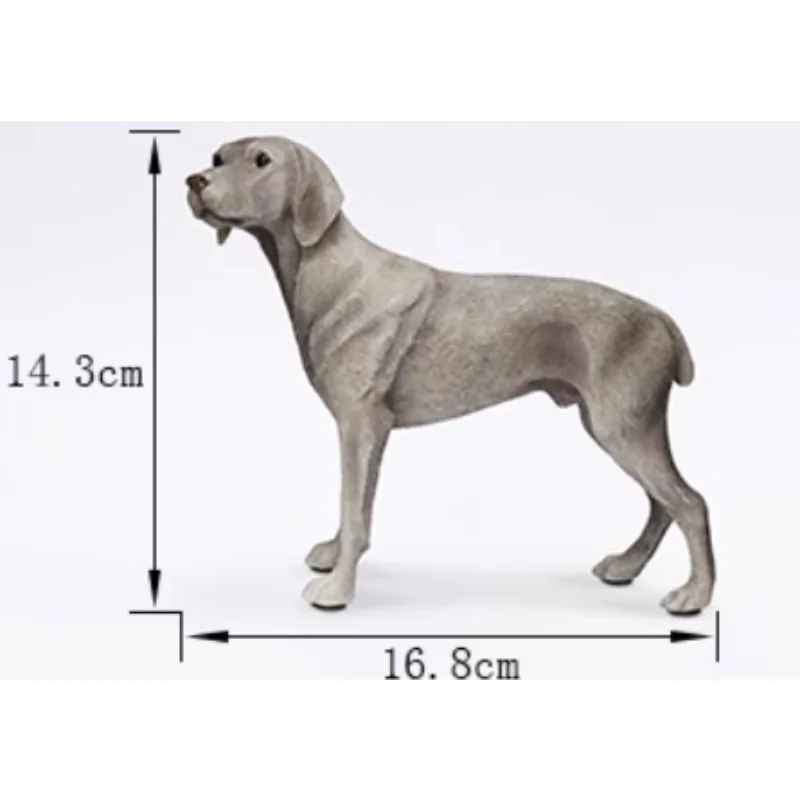 

1/6 Scale Resin Weimaraner Dog Standing Posture Simulation Animal Model for 12Inch Soldier Hobbies Car Ornaments Handicrafts