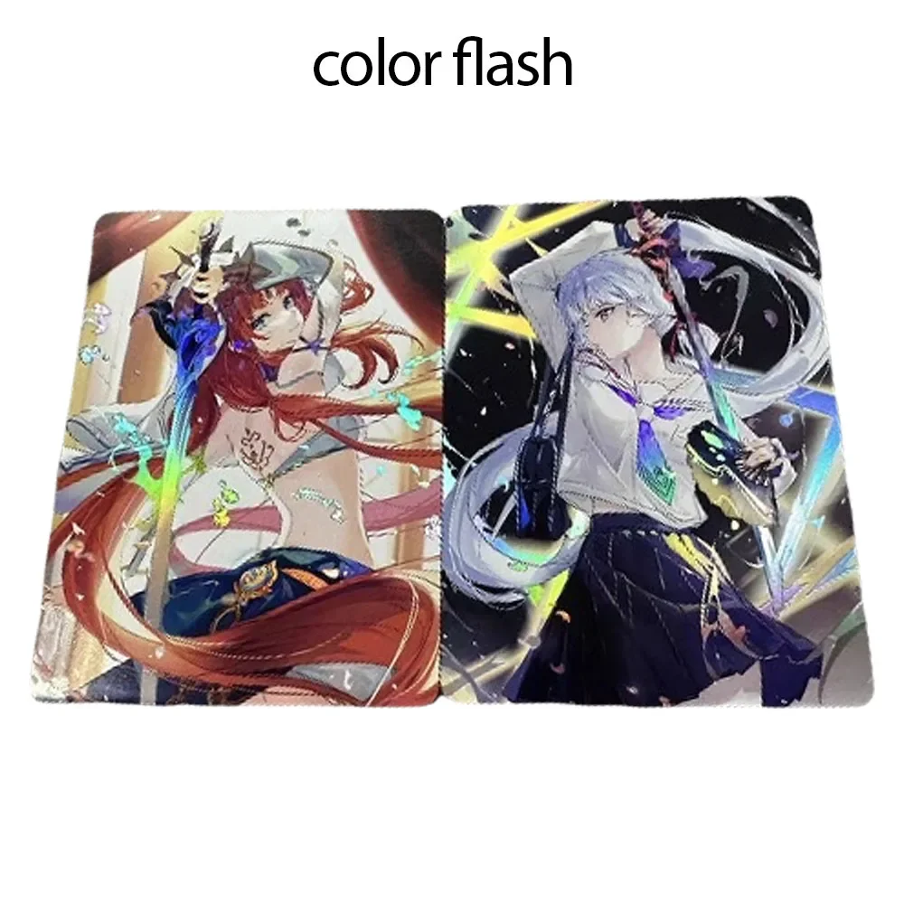 DIY Genshin Impact Homemade Series 2pcs Kamisato Ayaka Nilou Refractive Flash Card Anime Peripheral Collection Card Holiday Gift