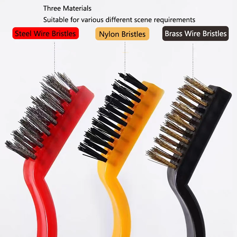 15cm Steel Wire Brush Aquarium Algae Cleaning Brush Nylon Brush Aquarium Cleaner Fish Tank Stain Cleaning Tools Accessories 3pcs