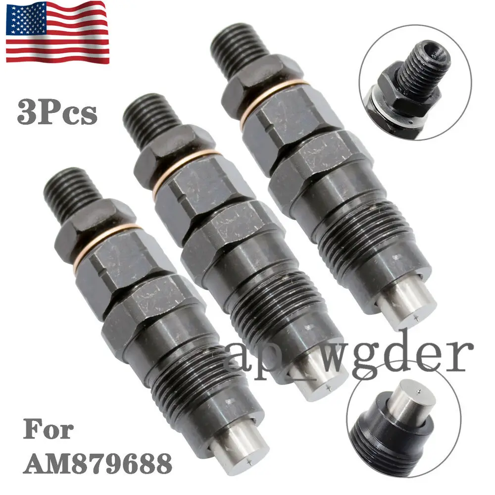 

Set 3 Fuel Injector Fits John Deere 415 425 430 330 332 455 855 X495 AM879688