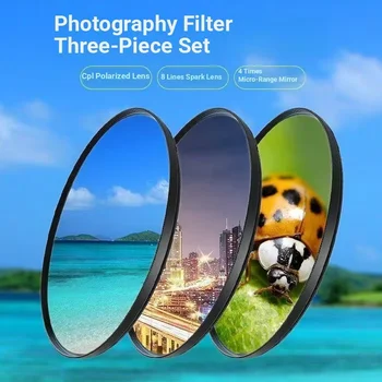 UV CPL Polarizing ND Star Light Macro Soft Light Filters 49 52 55 58 62 67 72 77 mm For…