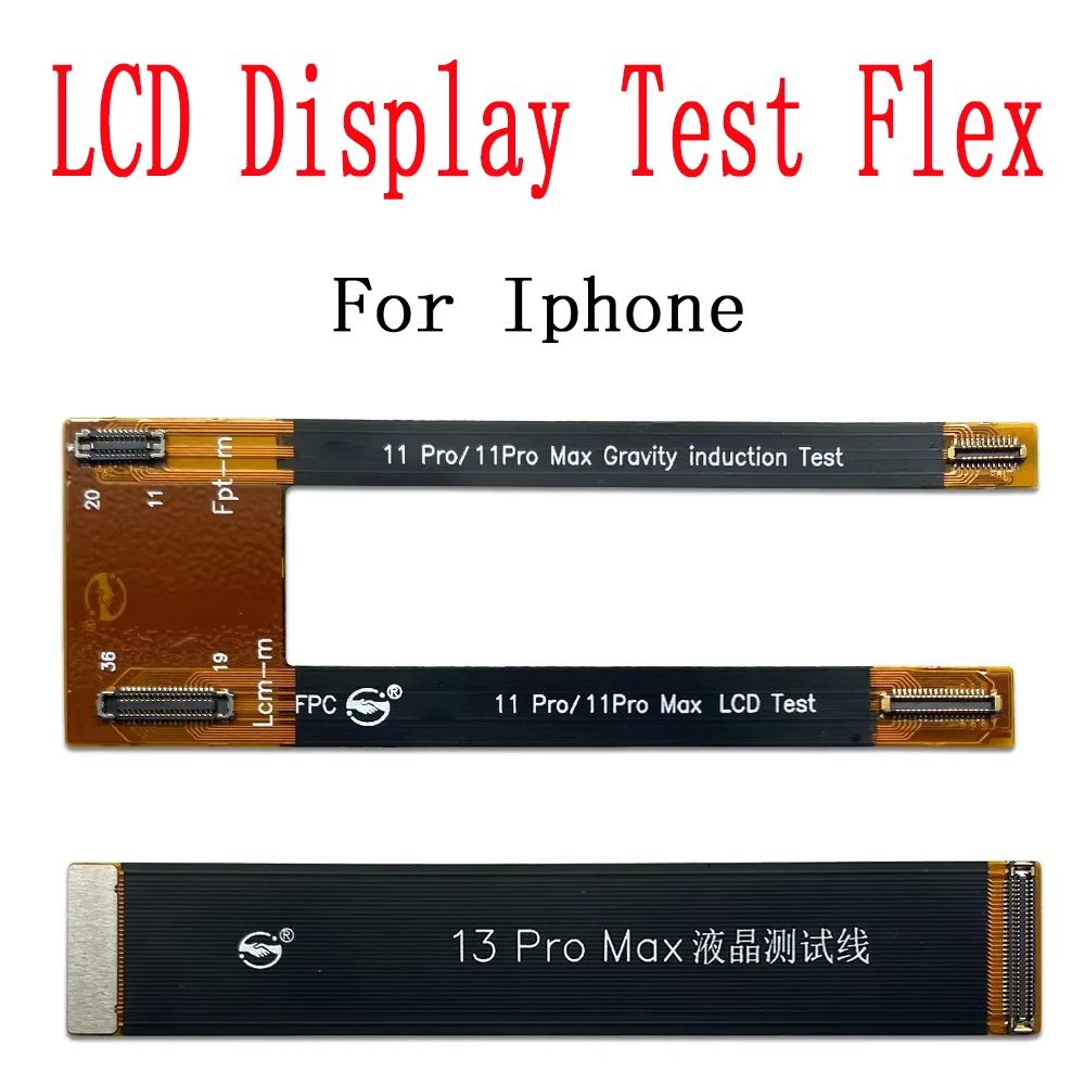 LCD Display Test Flex Cable For Iphone 15 14 13 12 Pro Max  X XR XS Max 8 Plus Touch Screen Digitizer Extension Tester Flex