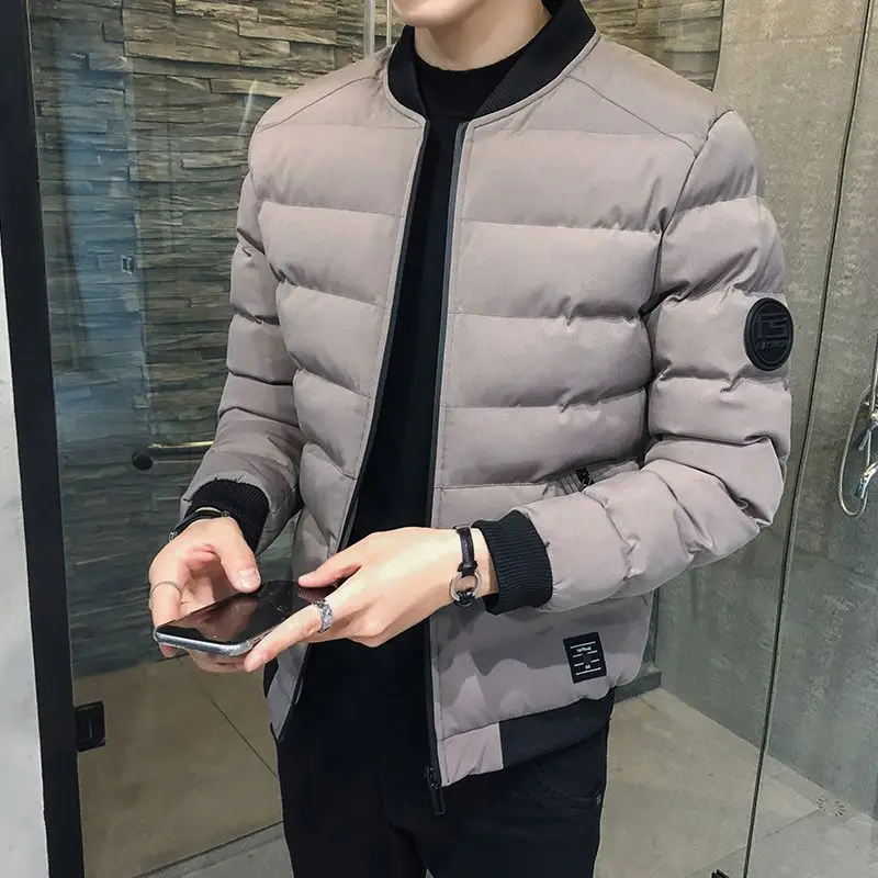 Baseball Jacket Man Warm Winter Quilted Padded Coat for Men Thick Luxury Padding Stylish Korean Reviews Many Casual Cheap Sale