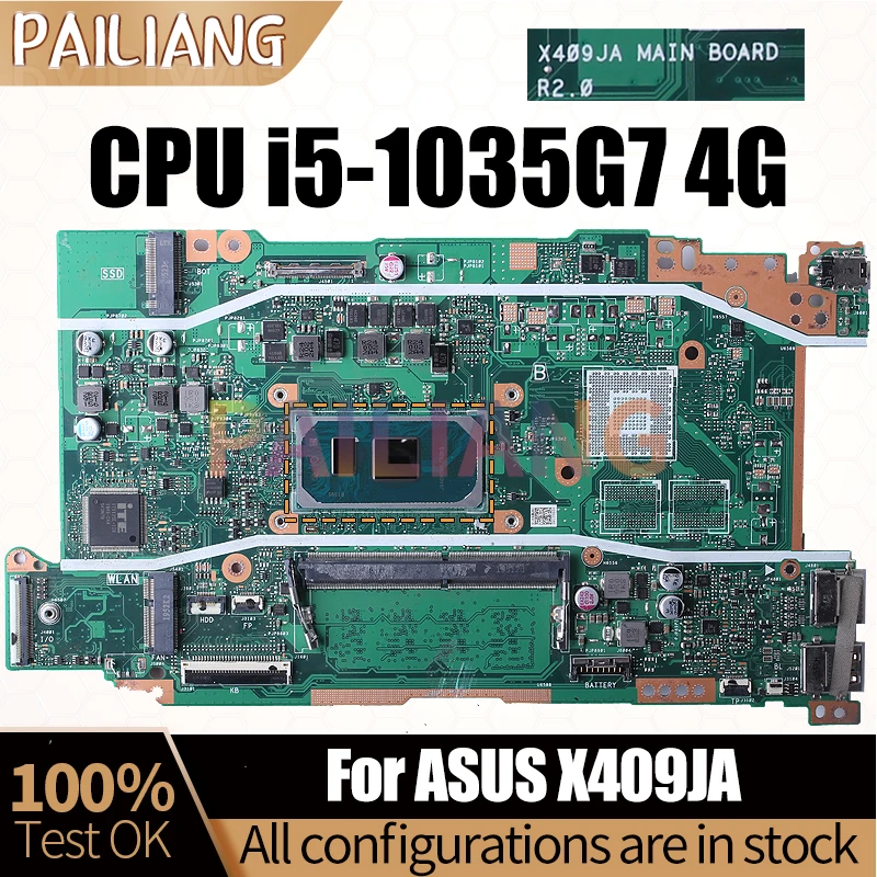 Imagem -02 - Notebook Mainboard Laptop R2.0 Srgkg I51035g7 4g Ram Motherboard Testado Completo Asus-x409ja