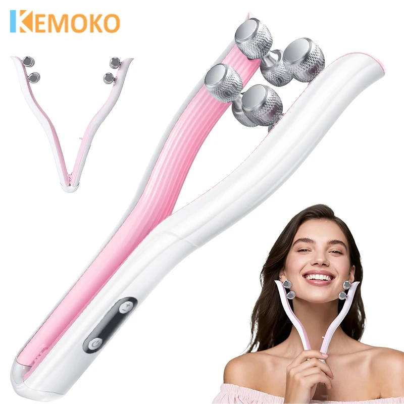 

EMS Micro-current Face Lifting Roller Massager Y Shape Lifting Facial Massager Chin Lift Up Home Use Beauty Instrument Skin Care