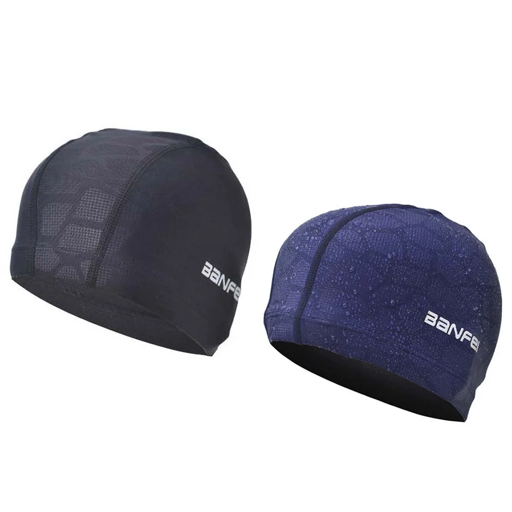Long Hair Comfortable Fabric Turban High Elastic Bathing Waterproof Hat Swimming Caps Swim Pool Hat Diving Hat Ear Protect