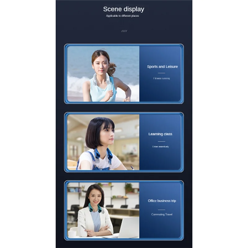 Электрический вентилятор с зарядкой через USB, подвесной беспроводной вентилятор на шею, портативный воздушный охладитель, электрические вентиляторы, безлопастные перезаряжаемые вентиляторы с отключением звука, C