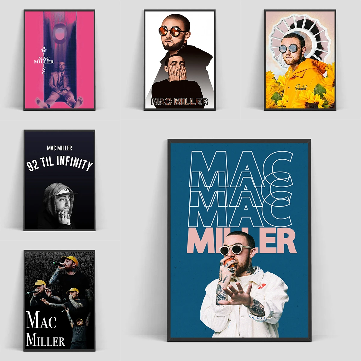 

Hip Hop Rapper M-Mac M-Miller Poster Home Decorations Painting on Canvas Bedroom Decoration Posters for Wall Art Room Decor Home