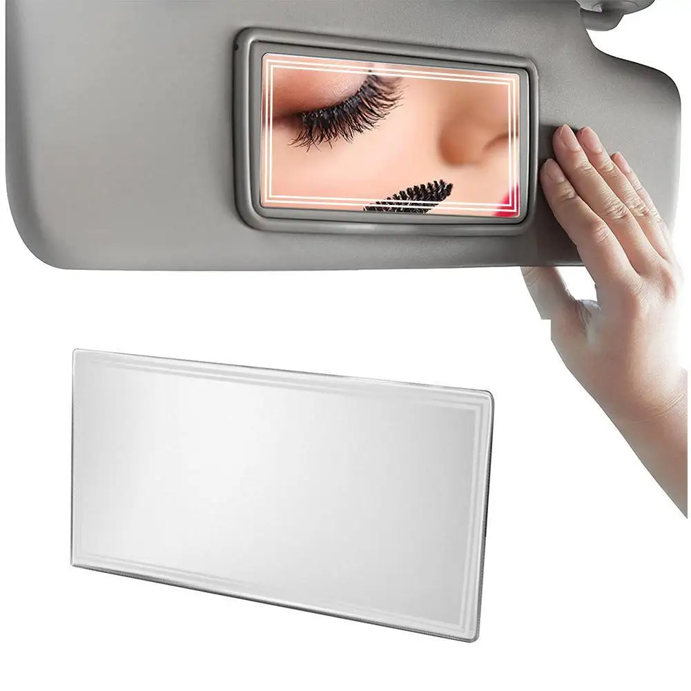 Car Makeup Mirror Portable Auto Sun-Shading Visor HD Mirrors Car Interior Mirror Universal Car-styling Makeup Mirror