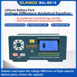 SUNKKO 5616 2S 6S 7S 12S 14S 16SLi ion Lifepo4 lithium battery pack capacity repair 5A current battery voltage balancer