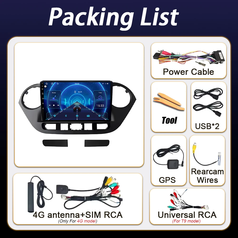 Car Radio Android 16 For Hyundai Grand I10 I 10 2013 2014 2015 2016 2017 2018 Wireless Carplay Auto Multimidia Video Player BT