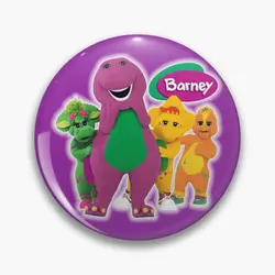Barney The Dinosaur And Friends  Customizable Soft Button Pin Cute Metal Creative Jewelry Decor Clothes Fashion Funny Lapel Pin