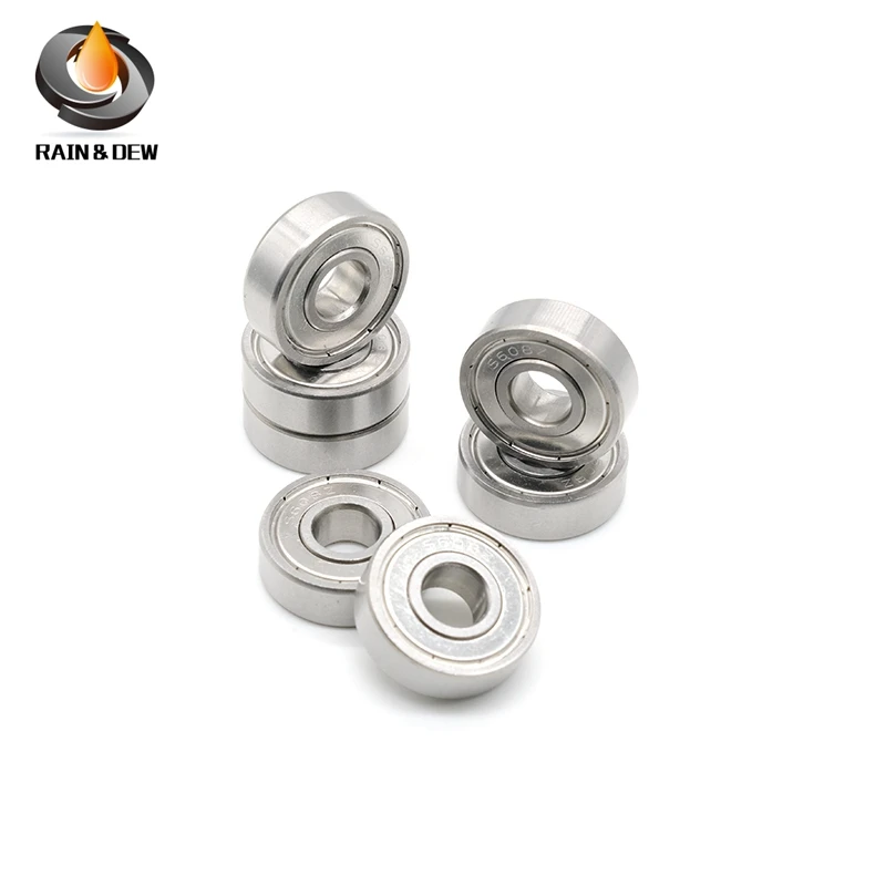 8Pcs S608ZZ ABEC-9 8X22X7 608 Stainless Skateboard Bearing  Anti-rust Skate Bearing Stainless Steel Skate Bearing