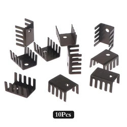 10Pcs Black 15*10*20MM Triode Heat Sink 10*15*20MM TO-220 TO220 Transistor Aluminum Radiator Heat Sink Cooler Cooling 20*15*10MM