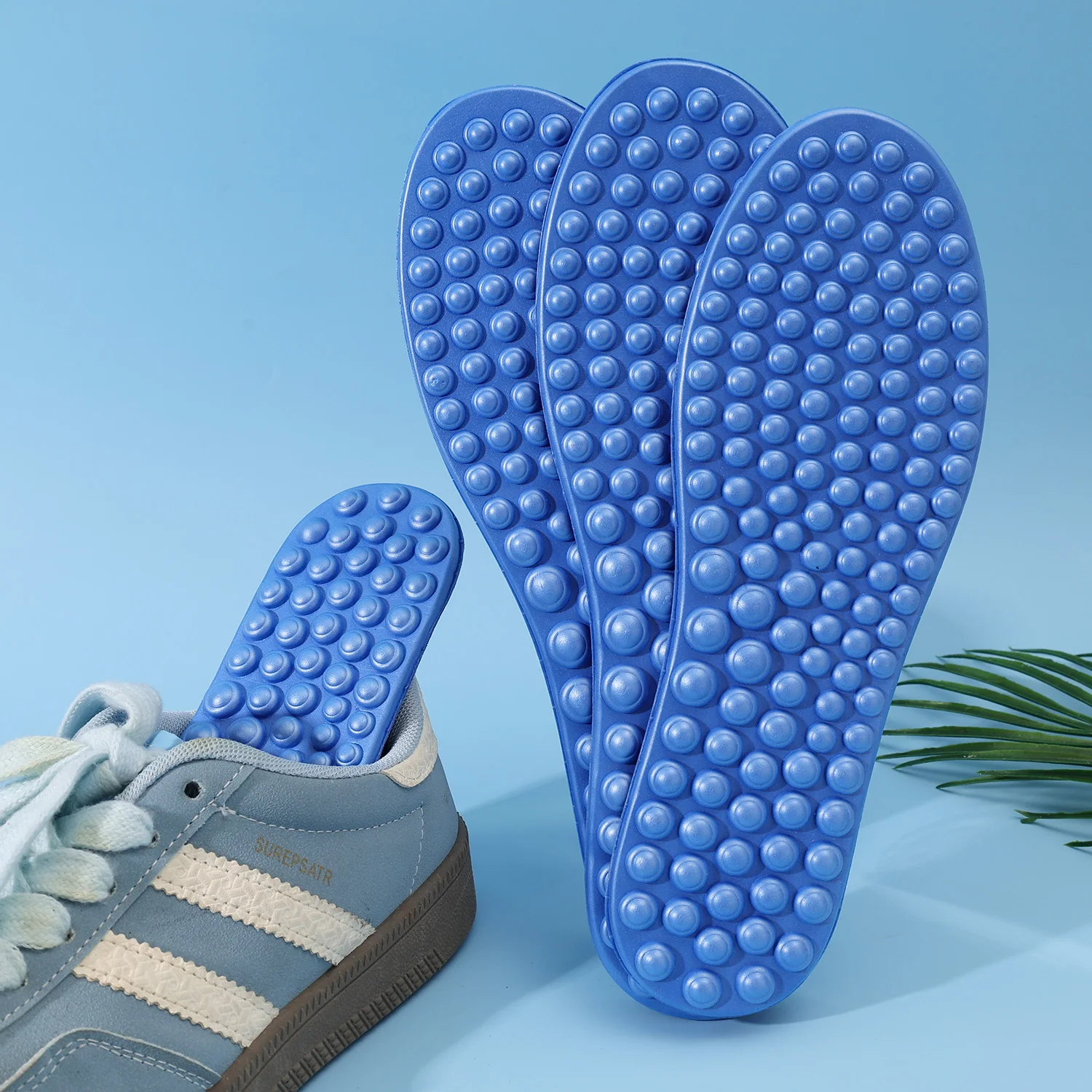 Men Women Comfort Massage Insoles Shock Absorption Shoe Pad Foot Fatigue Relief Non Slip Soft Sports Running Shoes Inserts Soles