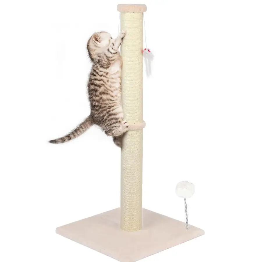 

Большая вертикальная когтеточка из сизаля для домашних кошек, прочная когтеточка-башня, высокая когтеточка для кошек.