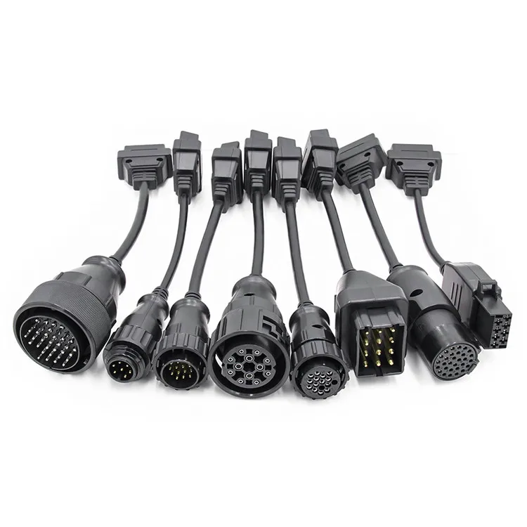 Cost-effective 8pcs Full Set OBD2 Diagnostic Cables for Trucks  Full Set Works With Multidiag Diagnostic Tool Scanner
