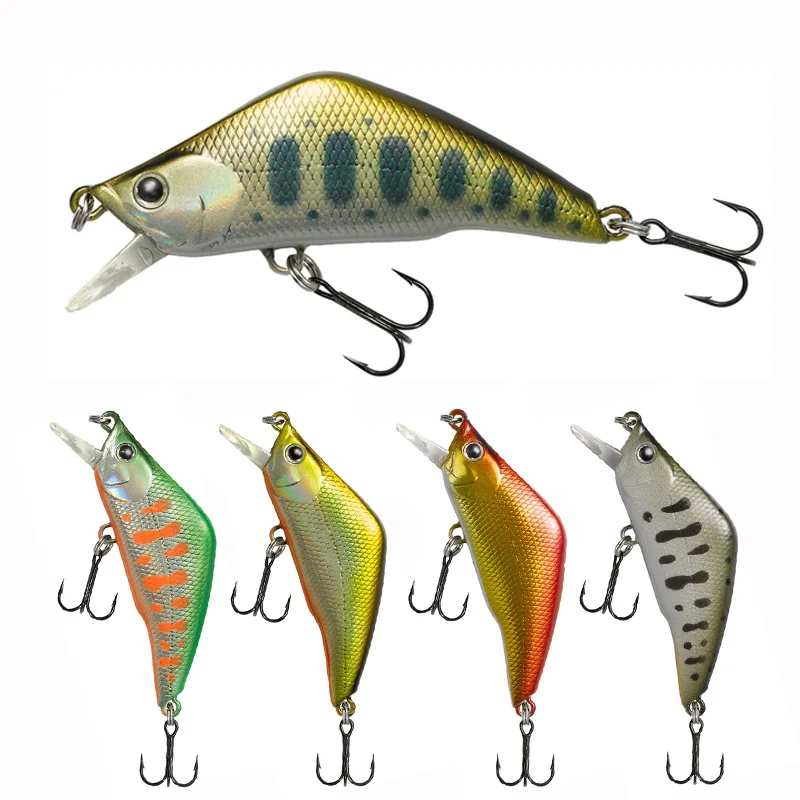 1PCS Minnow Fishing Lure Trolling Wobblers on Pike 48mm 3.8g Crankbait Iscas Artificial Hard Bait Peche Carp Tackle 10 Colors