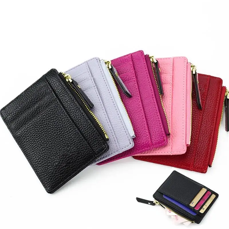Wallet Mini PU Leather Card Holders Card Slots Purse Small Men