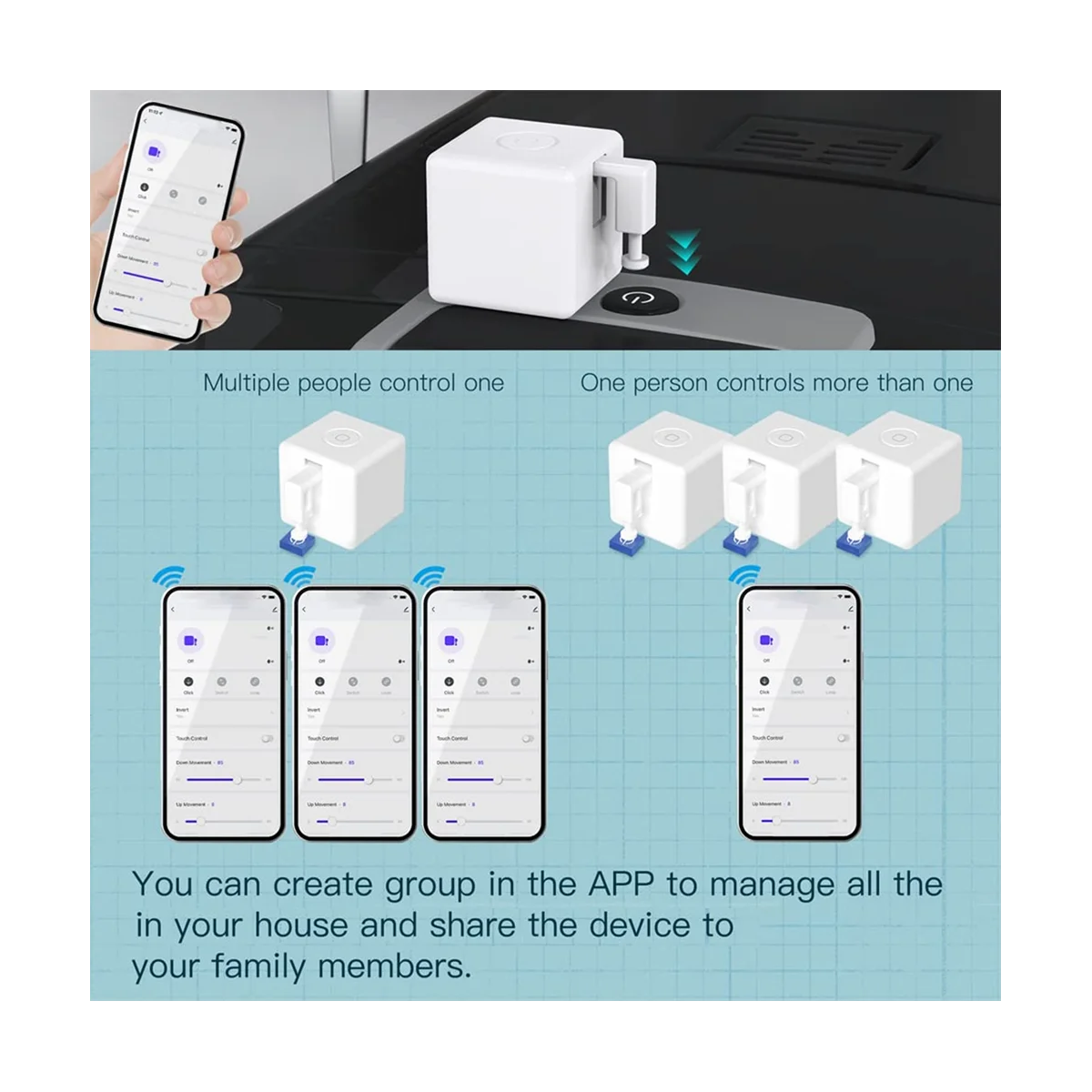 Fingerbot Switch Fingerbot Plus Smart Switch Bot Fingerbot Plus Кнопочный умный дом Smart Life Голосовое управление с приложением