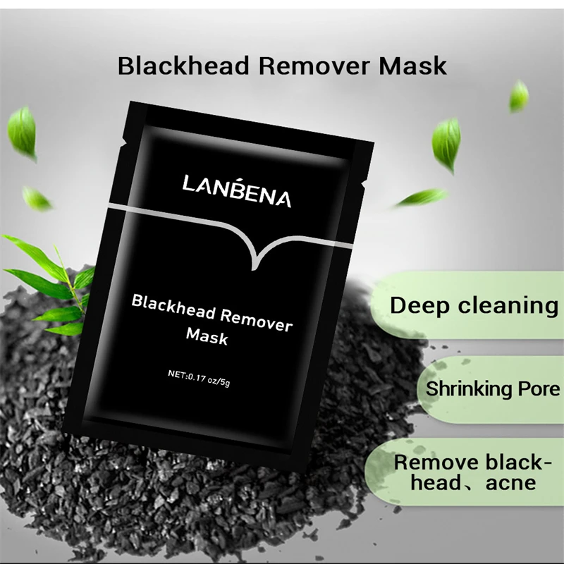 LANBENA Blackhead Remover Mask Nose Bamboo Charcoal Deep Cleansing Pores Moisturizing Shrinks Pores Peel Off Mud Mask Skincare