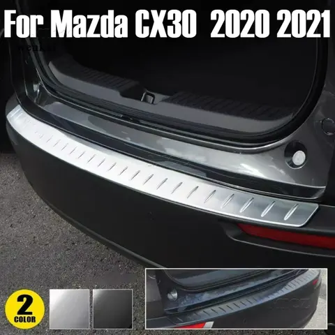 För Mazda CX30 CX-30 bilstyling 2020 2021 rostfritt stål bakre stötfångarskydd tröskel bagageutrymmets slitbaneplåt täcklist 10 best sales Mazda CX30 karosserisats - №10