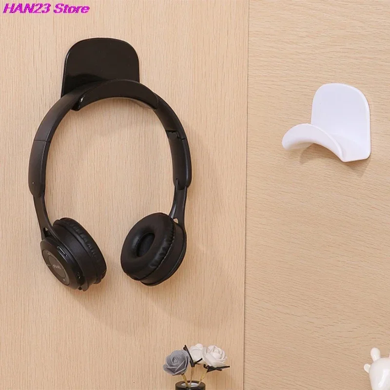 

1PC Punch-Free Head-Mounted Headphone Bracket Storage Hook Dormitory Wall-Mounted Computer Headset Holder Earphone Display Stand
