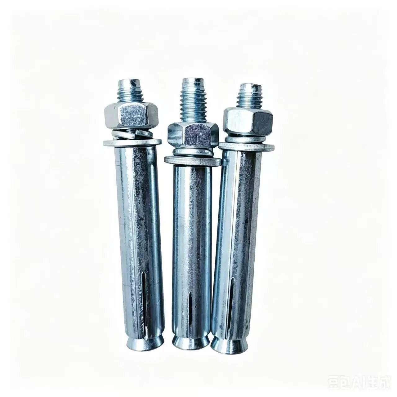Hex Expansion Anchor Bolts M6*60, 25Pcs Galvanized Sleeve Anchors for Concrete Brick Wall Mounting Fixing