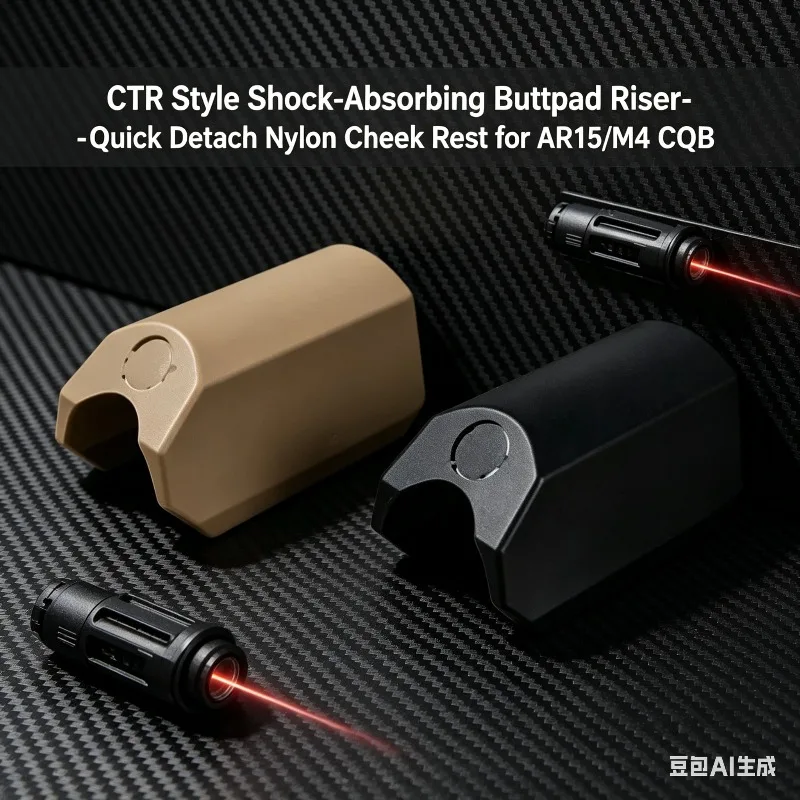 

CTR Type Stock Pad Riser Buffer Resistant Nylon Fast Release Cheek Pad for AR15 M4 CQB Combat Airsoft Gear