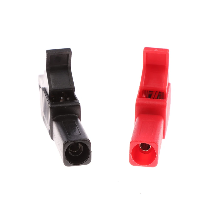 1 Pair Red+Black CATIII 1000V 32A Crocodile Clips Full Insulated Copper Alligator Clip Test Lead for Megger