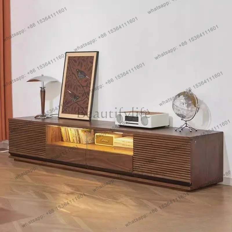 Factory Direct Light Luxury Good-looking TV Stands Retro Wood Living Room TV Stands Storage Atmospheric Home Furniture Ein Ferns