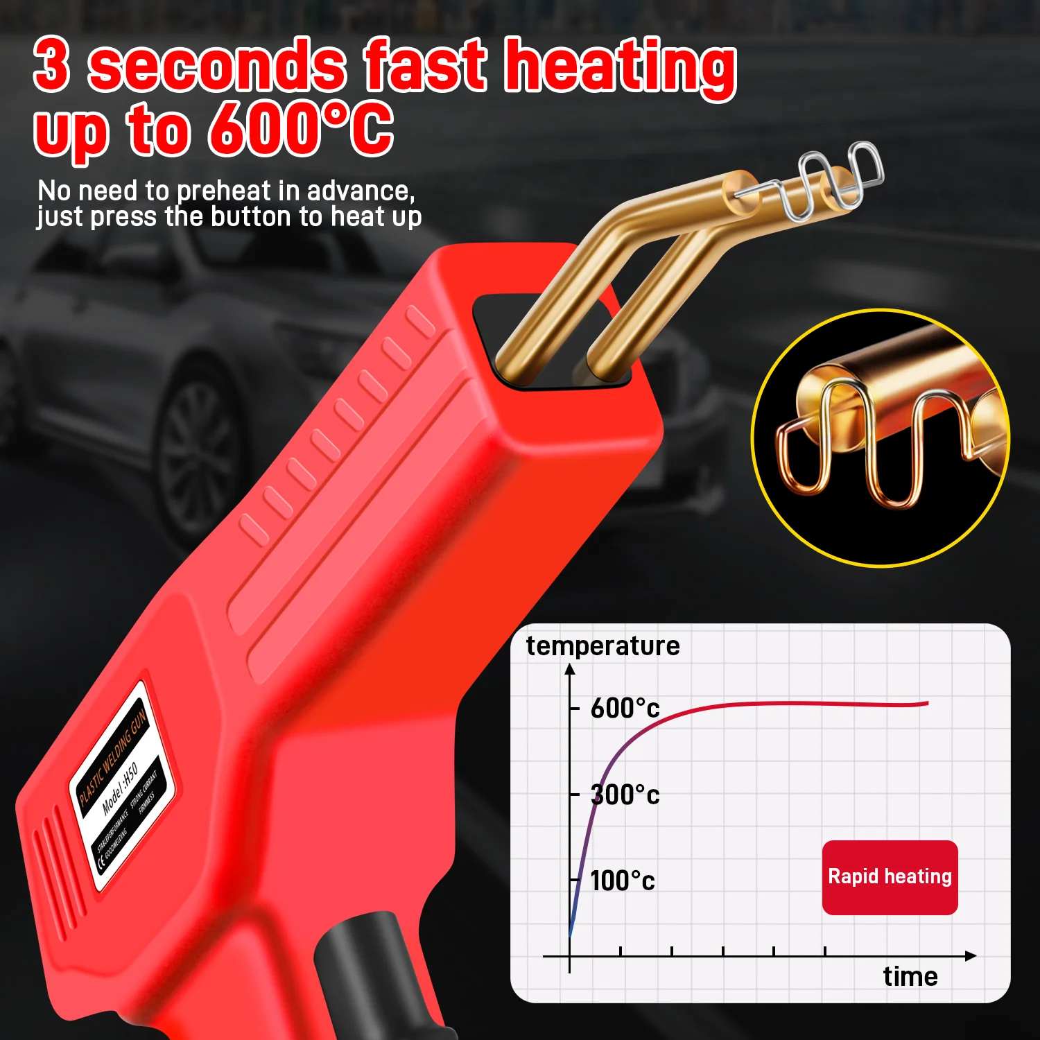 NEW Stapler Plastic Welding Machine Bumper Repair Kit Soldering Iron For Plastic Repair Car Bumper Repair Welding Gun