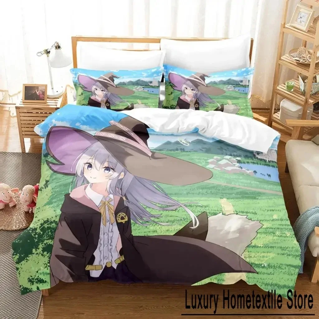 

Anime Wandering Witch Journey Of Elaina Bedding Set BoysGirls Twin Queen Size Duvet Cover Pillowcase Bed Kids Adult Customizable