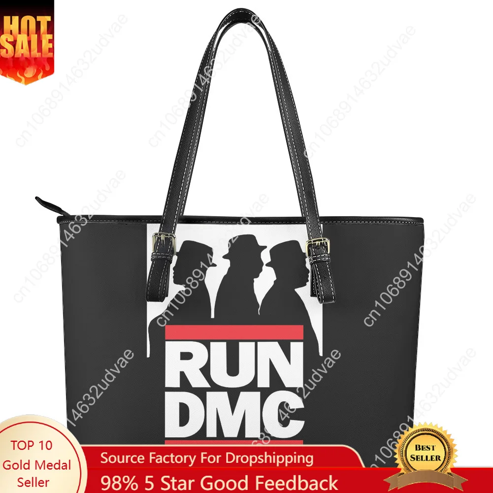

Run DMC Handbag Womens Mens Personalized Tote Bag Fashion Shoulder Bag Business Commuter Leather Purse Grocery Bag Gift