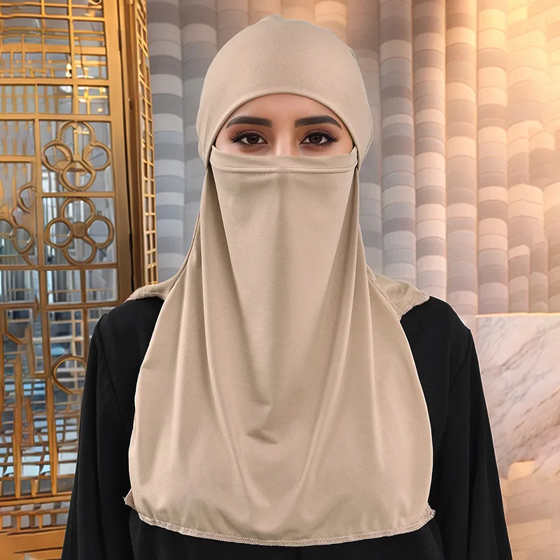 Women Linen Warmer Beanies Neckerchief Solid Color Female Fashion Full Face Mask Cover Helmet Liner Ski Balaclava Cap New