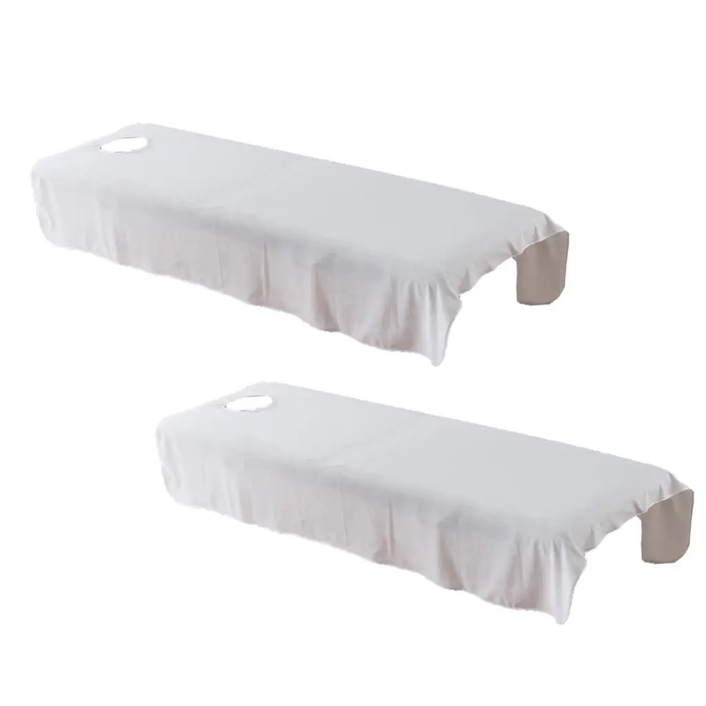 2pcs Super Soft Massage Table Sheets Cosmetic Salon Hotel Face Bed Cover