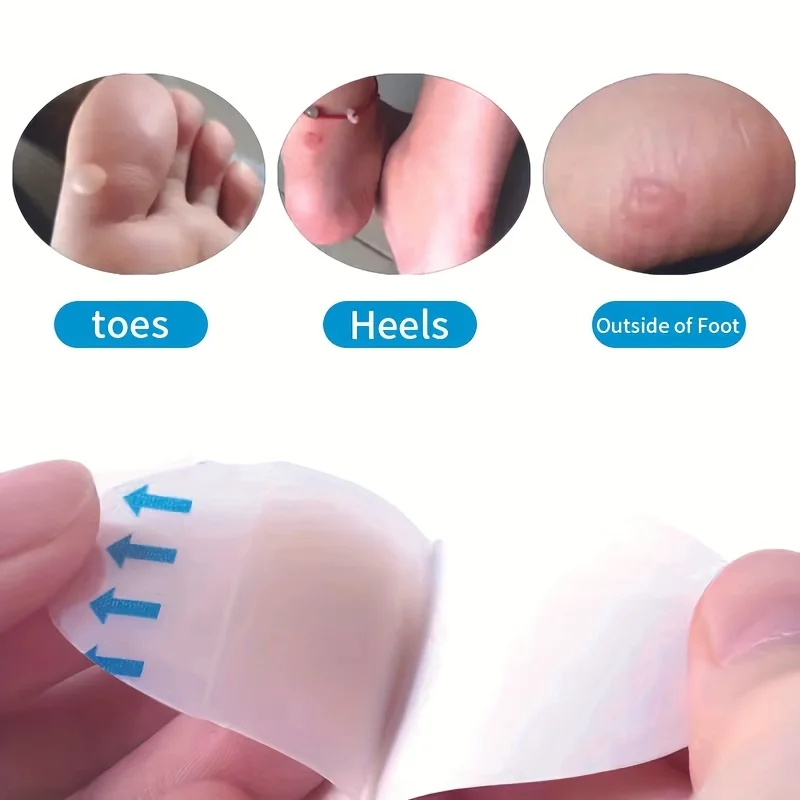 2-20pc Blister Plasters Invisible Patches Hydrocolloid Foot Patch Heel Anti-Wear Band-Aid Stickers for Heel Toe Foot Protection