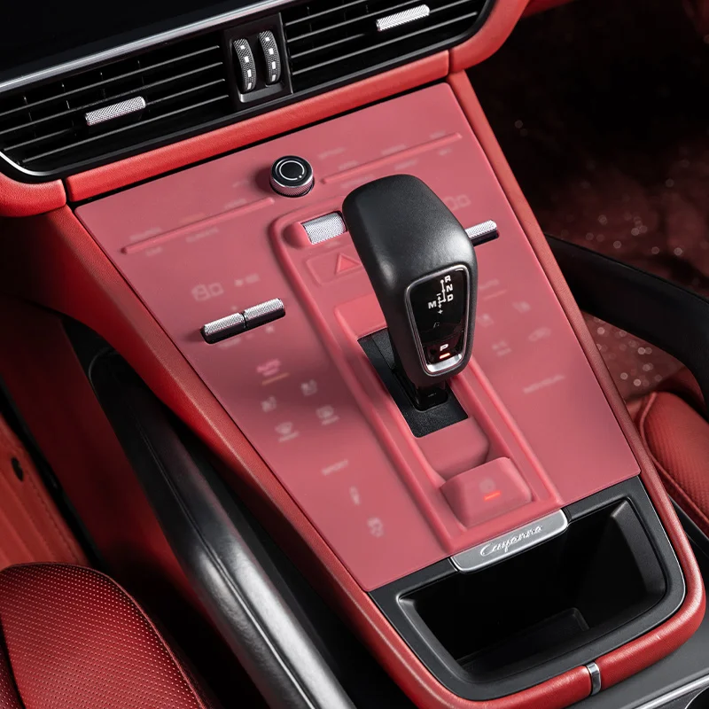 Silikonowa podkładka pod konsolę środkową do Porsche Cayenne Macan Panamera Centralny ochraniacz samochodowy Mata zapobiegająca zarysowaniom Akcesoria do wnętrz samochodowych