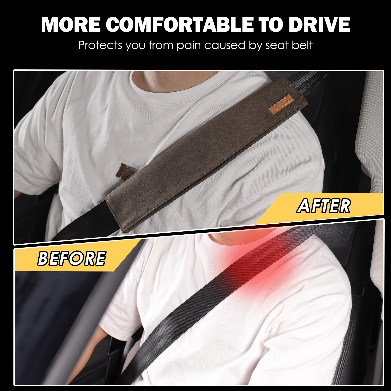  Car Shoulder Strap Cover Safety Belt Cover Auto Car Interior Accessories Seat Belt Padding Car Stuff