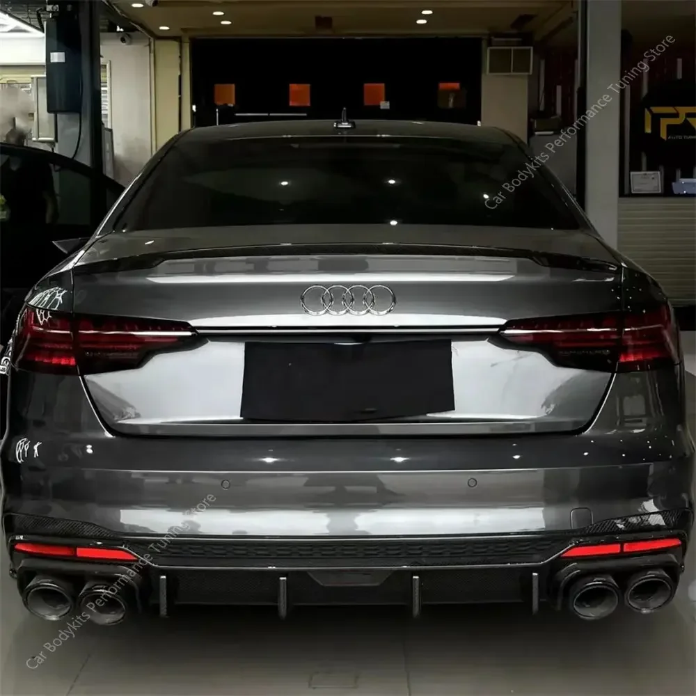 For Audi A4 S4 B9 B9.5 Rear Trunk Lip Spoiler A4 S4 TDI TFSI Performance&Racing Tuning Rear Trunk Tail Wing Bodykits 2016-2023