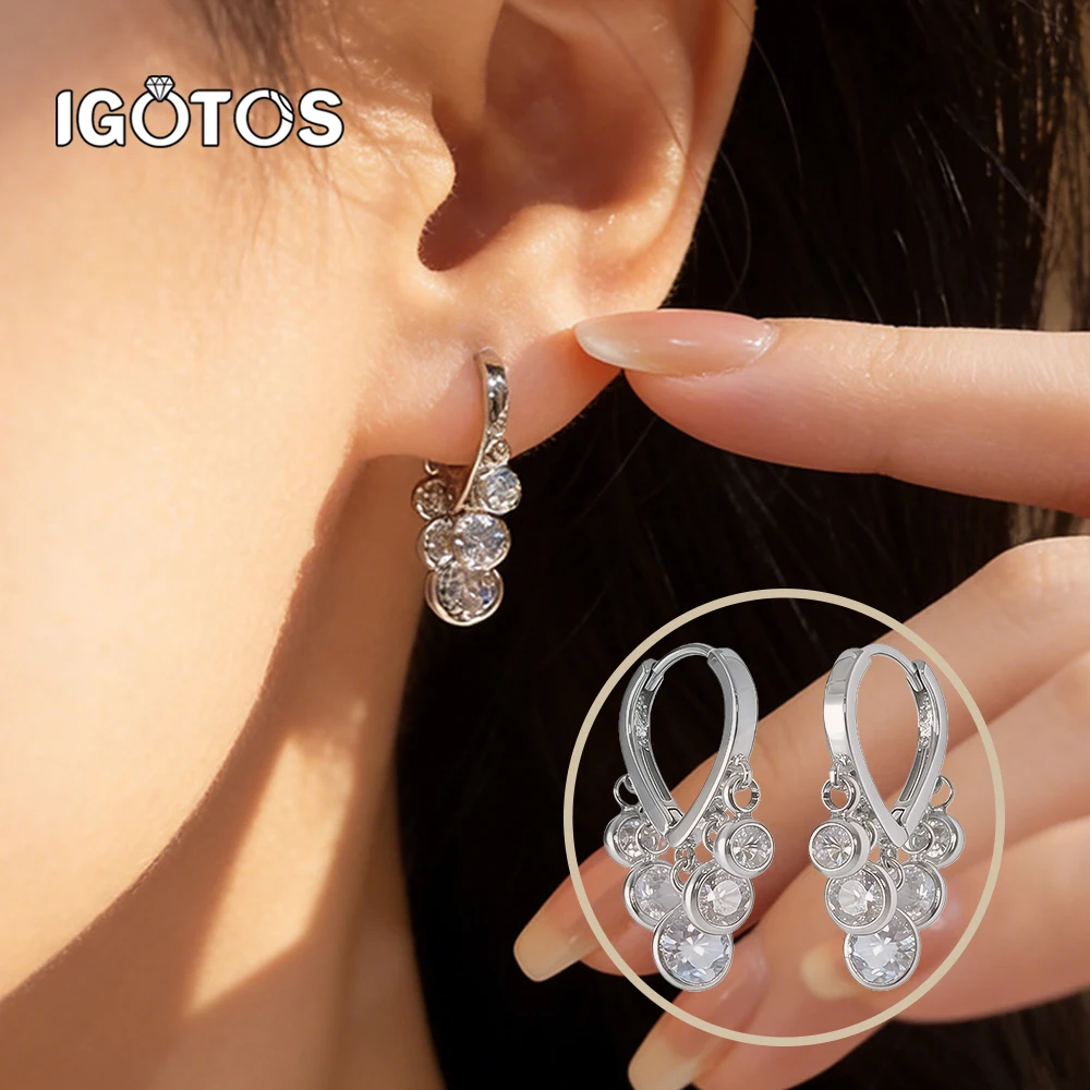 

Bubble Tassel Moissanite Earrings for Women 925 Sterling Silver Sparkling Dangle Drop Earring Elegant Wedding Party Jewelry Gift