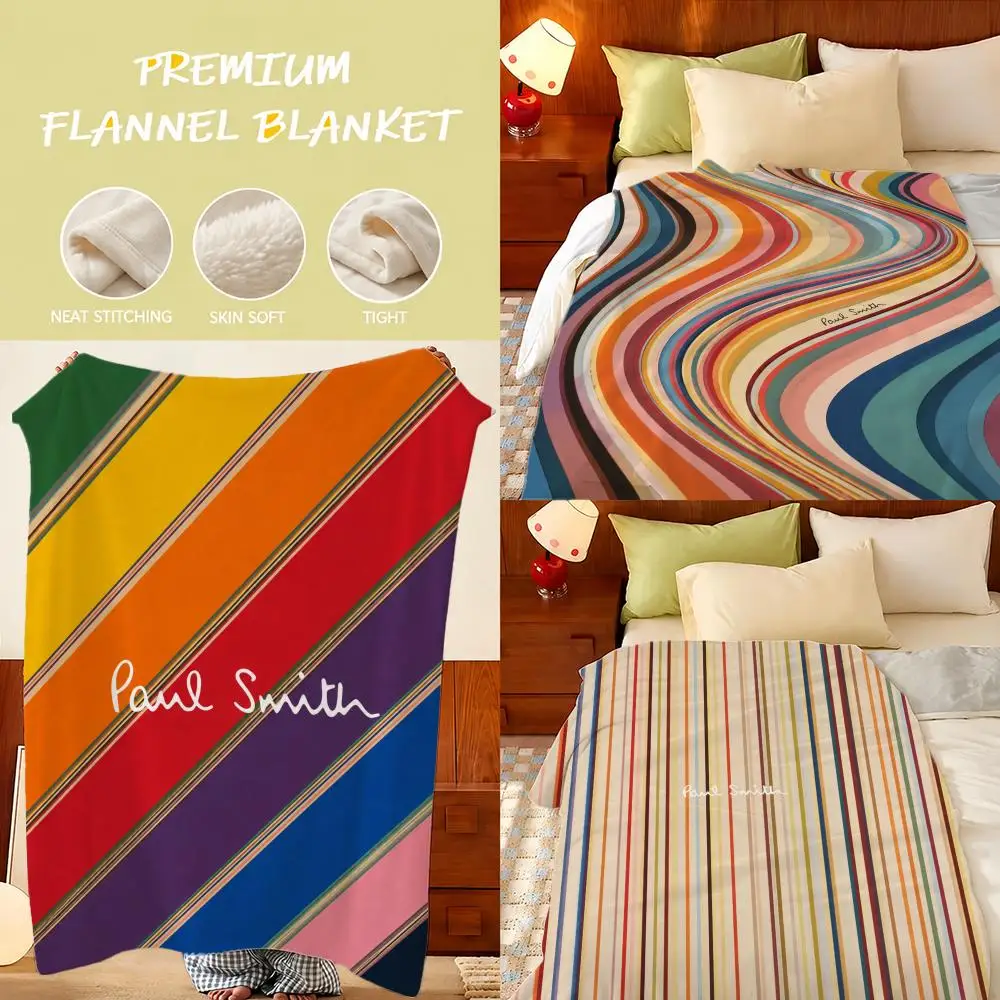 Brand Paul Smith Throw Plush Flannel Throw Blanket, Sofa Bed Travel Picnic Home Textile Decor