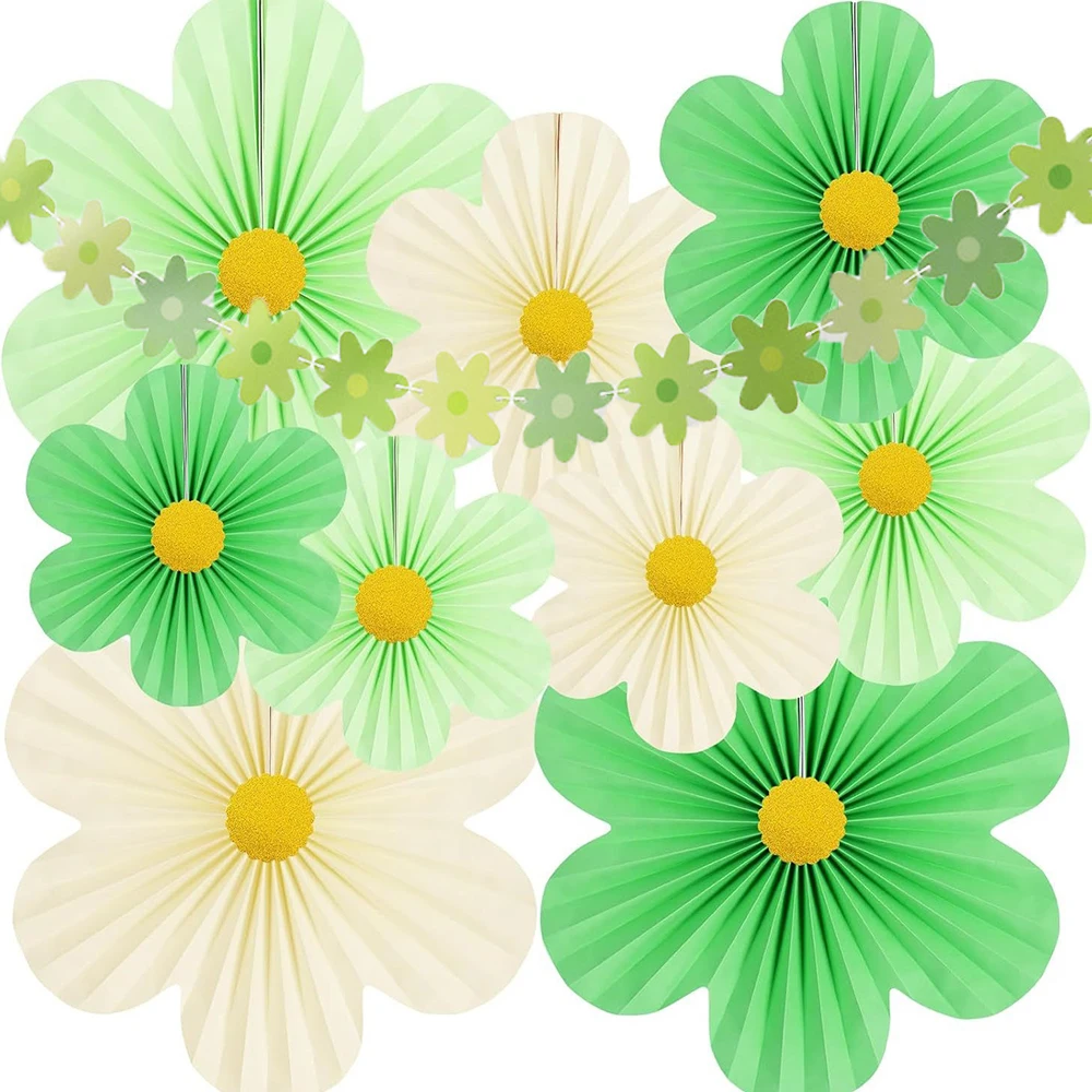 10 Stück Papierblumen-Dekorationen, Party-Papierfächer, florale Pom Poms, florale Hintergrunddekoration für Hochzeiten, Geburtstagsfeiern, Dekorationen – Detail 17