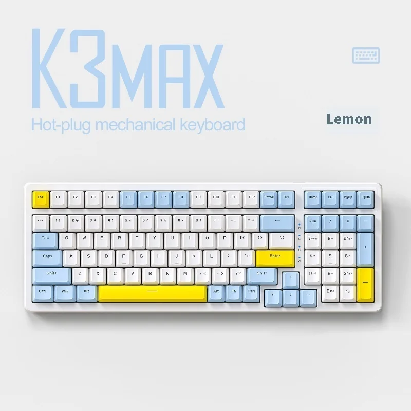 

K3max Mechanical Keyboard Customized Esports Game Structure Ergonomics Wired Full Key Hot Swap Esports Game Mechanical Keyboard