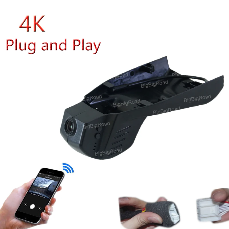 

4K Plug And Play For BMW 320 X2 X6 X1 2016-2021 M135i 2016 Rolls-Royce Wraith Car Wifi DVR Video Recorder Dash Camera