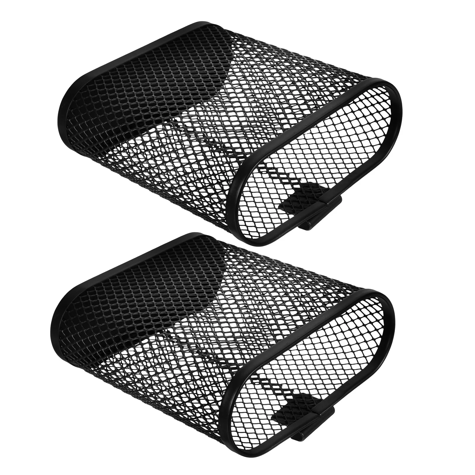 

2Pcs Iron Mesh Pencil Holder Desktop Pen Organizer with Hollow Design for Office Study Brush Stationery Storage Container