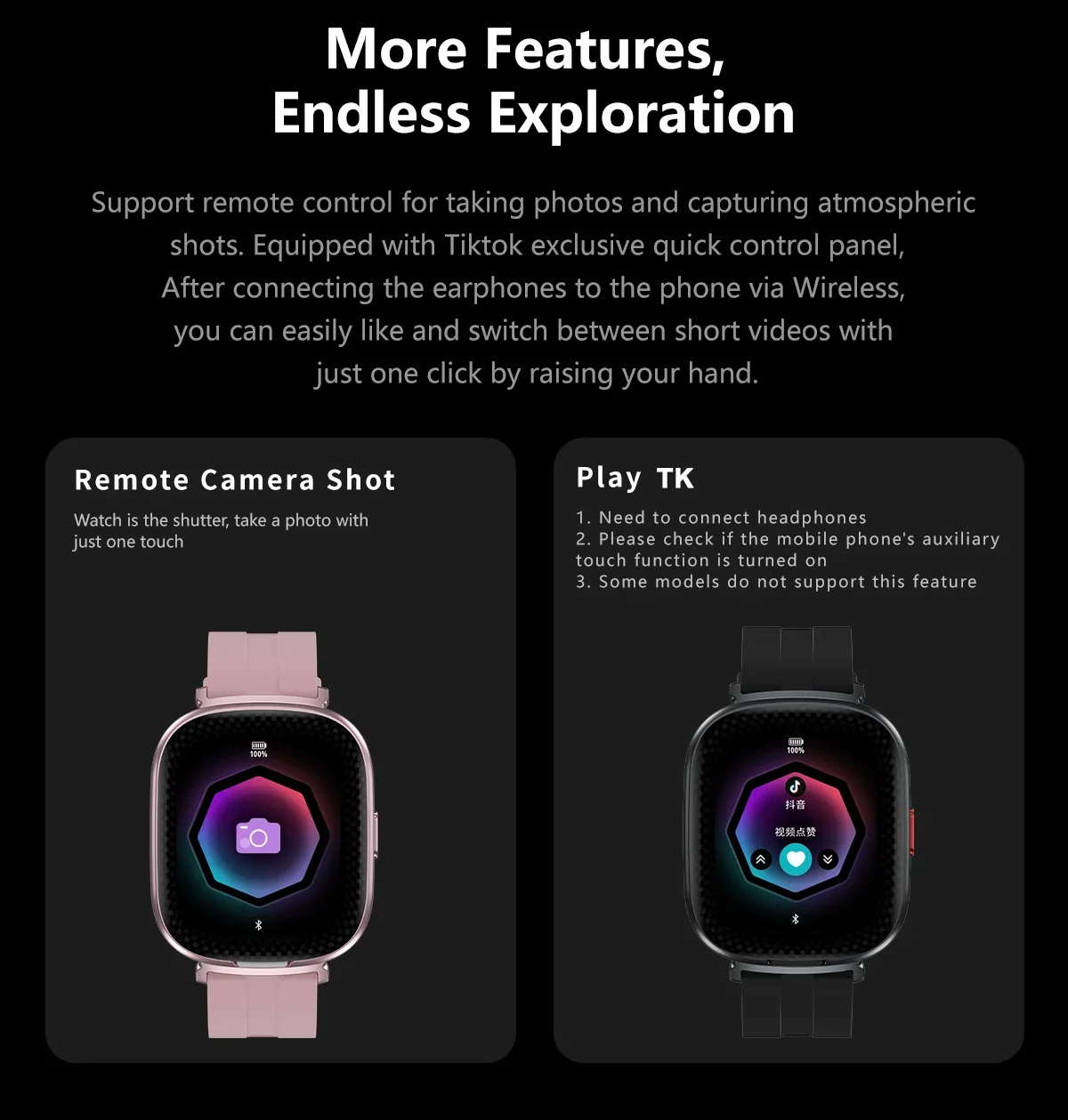 Smart Watch with Built-In Wireless Earbuds, HD Stereo Sound and Bluetooth Calling description 20