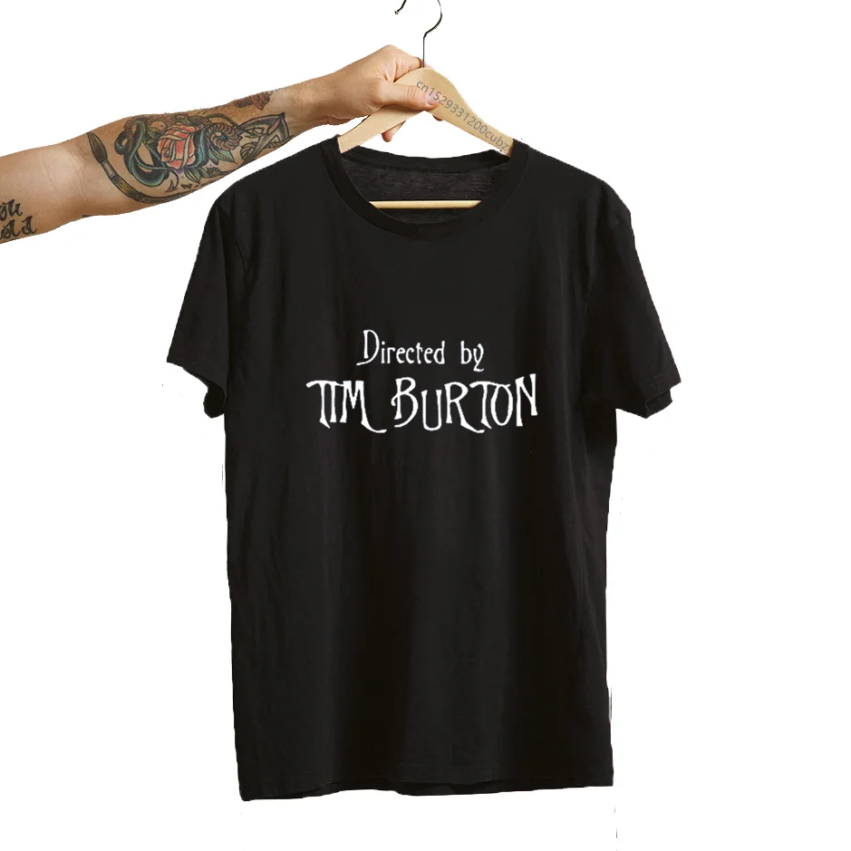 Directed By Tim Burton T-shirt Women Harajuku Summer Letter Print Classic T Shirt Casual Short Sleeve O-neck Women\'s T-shirt