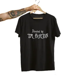 Directed By Tim Burton T-shirt Women Harajuku Summer Letter Print Classic T Shirt Casual Short Sleeve O-neck Women's T-shirt