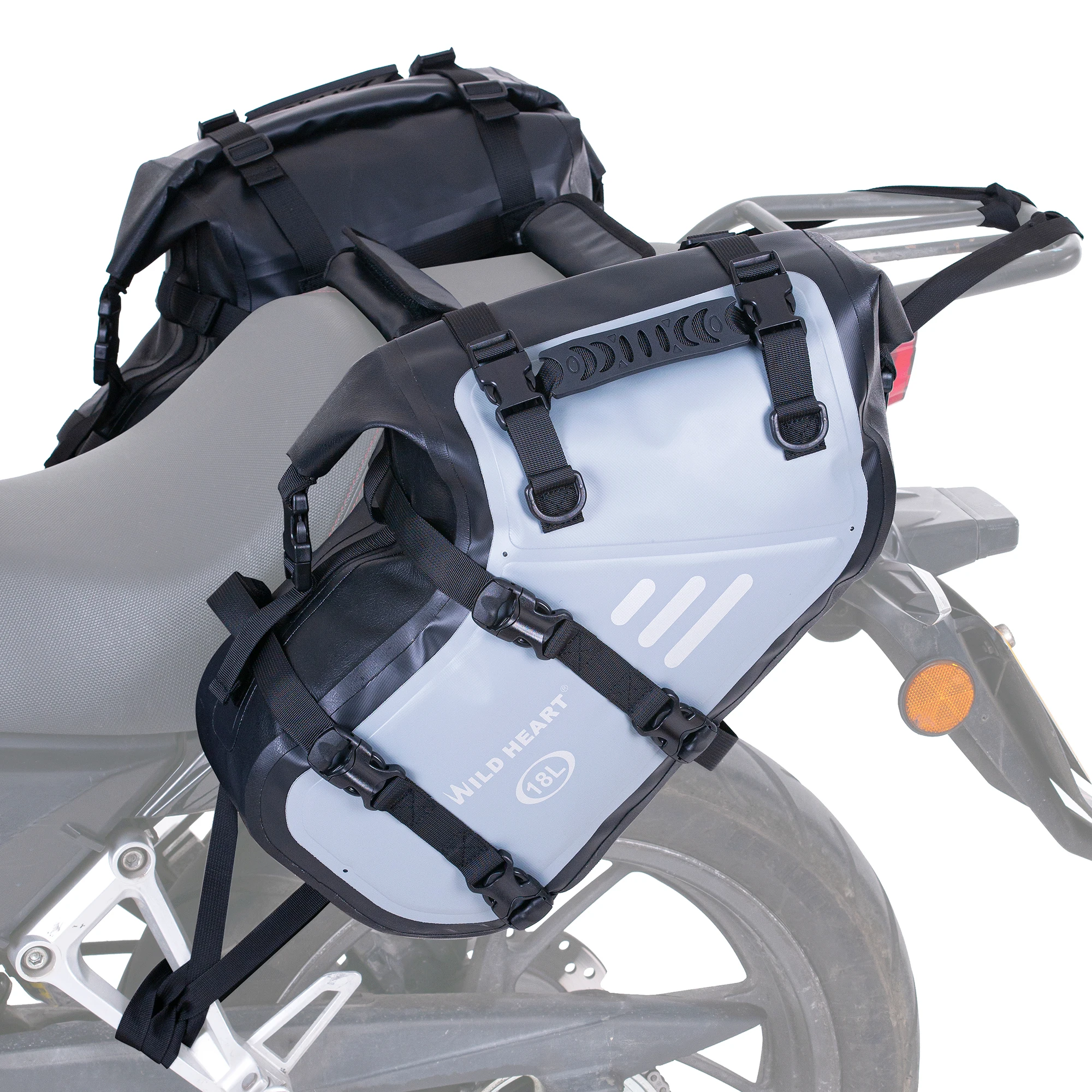 Bolsa de Asiento Trasero para Motocicleta de 36L, Impermeable, Bolsa Lateral para Motocicleta, Alforja de Almacenamiento para Portaequipajes Trasero, Bolsa de Viaje para Motociclismo al Aire Libre